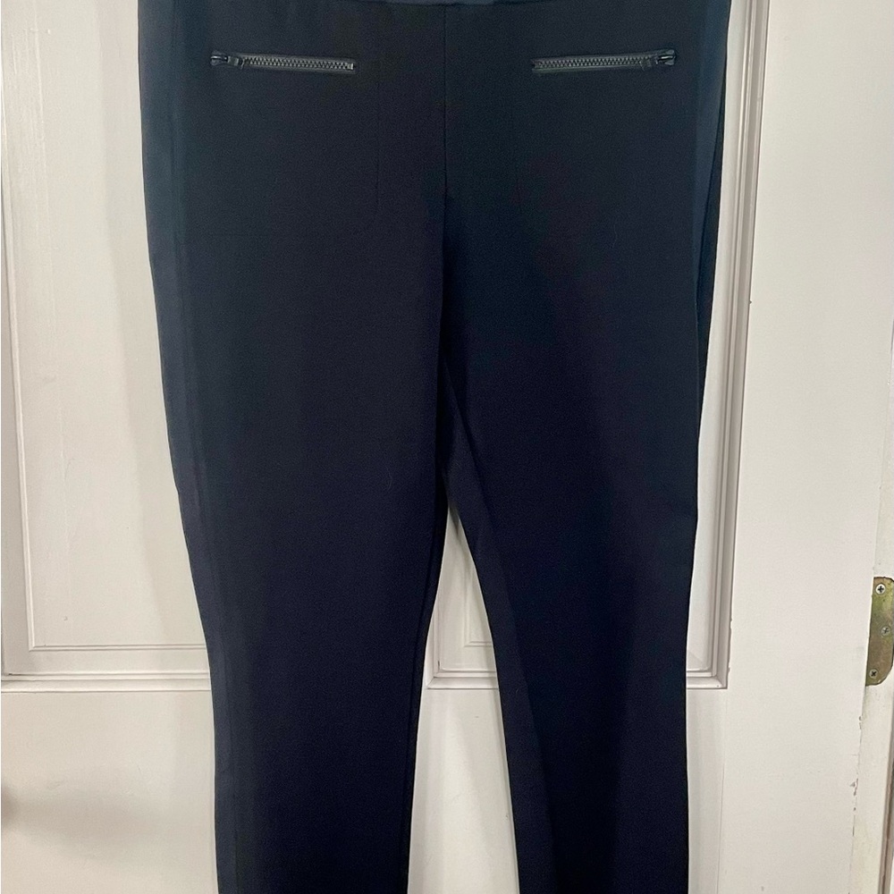 CAbi Black Women's Ponte Pants with Tuxedo Stripe